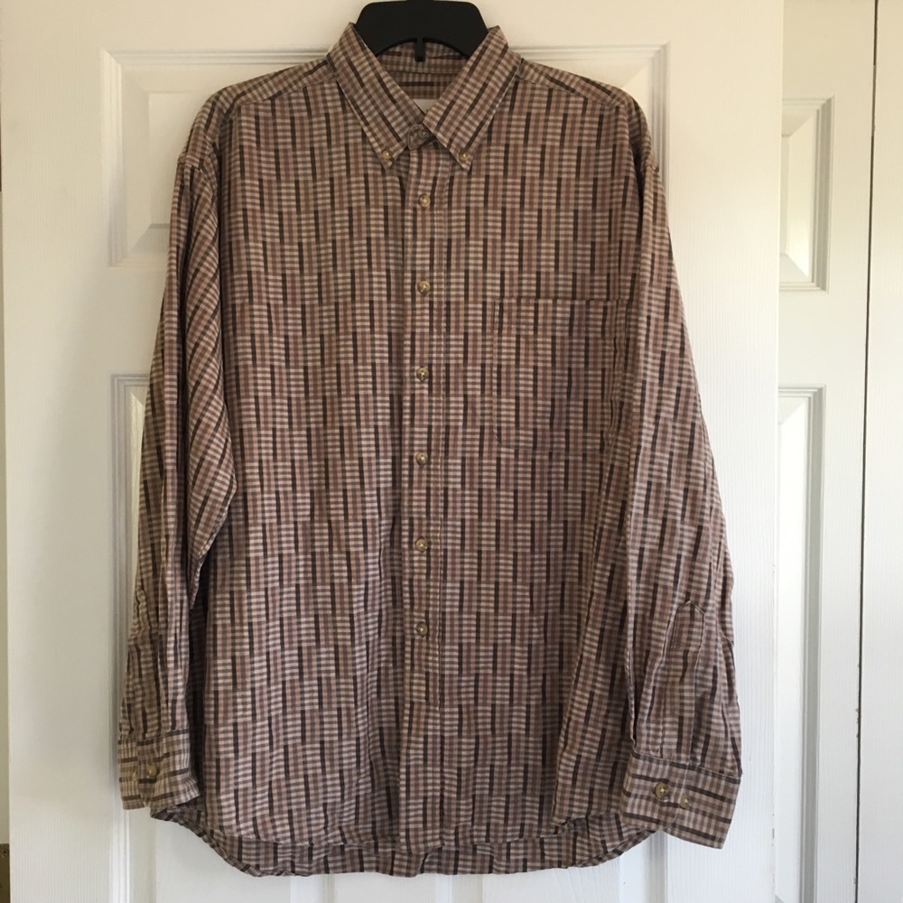 Voglio Men's Button Down Shirt Front Pocket-SZ L